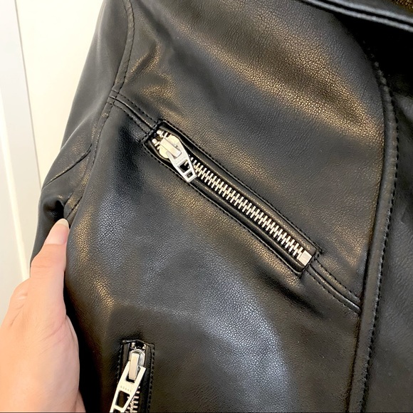 NWT Blank NYC Black Faux Leather Moto Jacket - M - Picture 6 of 7